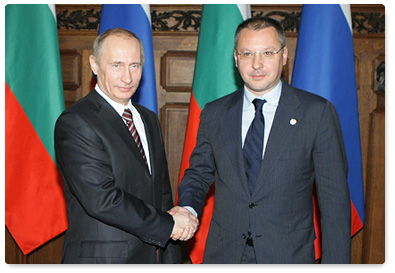 Prime Minister Vladimir Putin conducted talks with his Bulgarian counterpart Sergei Stanishev