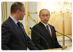 По итогам переговоров Председатель Правительства Российской Федерации В.В.Путин и Премьер-министр Болгарии С.Станишев сделали заявление для прессы|28 апреля, 2009|12:47