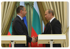 По итогам переговоров Председатель Правительства Российской Федерации В.В.Путин и Премьер-министр Болгарии С.Станишев сделали заявление для прессы|28 апреля, 2009|12:47