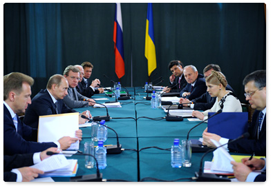 Prime Minister Vladimir Putin met with Ukrainian Prime Minister Yulia Tymoshenko during a meeting of the Committee on Economic Cooperation of the Russian-Ukrainian Interstate Commission