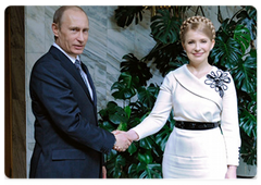 Prime Minister Vladimir Putin met with Ukrainian Prime Minister Yulia Tymoshenko during a meeting of the Committee on Economic Cooperation of the Russian-Ukrainian Interstate Commission|29 april, 2009|12:47