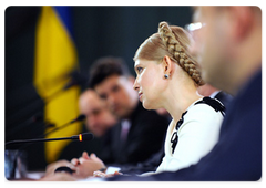 Ukrainian Prime Minister Yulia Tymoshenko during a meeting of the Committee on Economic Cooperation of the Russian-Ukrainian Interstate Commission|29 april, 2009|12:47