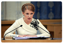 Yulia Tymoshenko at a meeting of Russian-Ukrainian Committee on Economic Cooperation|29 april, 2009|12:47