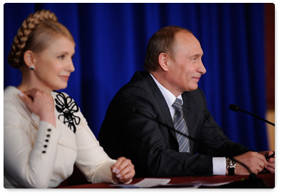 В.В.Путин и Премьер-министр Украины Ю.В.Тимошенко провели совместную пресс-конференцию