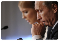 В.В.Путин и Премьер-министр Украины Ю.В.Тимошенко провели совместную пресс-конференцию|29 апреля, 2009|12:47