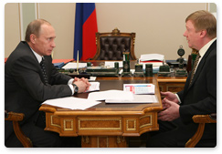 Vladimir Putin met with Anatoly Chubais, Russian Nanotechnology Corporation CEO