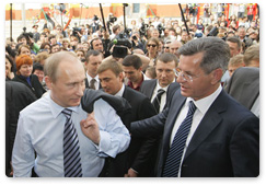 Prime Minister Vladimir Putin visited the Astrakhan centre