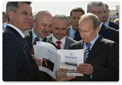 During his trip to Astrakhan, Prime Minister Vladimir Putin visited the Volga River Embankment, which is undergoing reconstruction