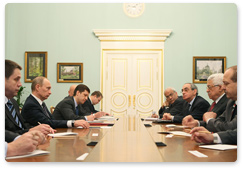 Prime Minister Vladimir Putin met with President Mahmoud Abbas of the Palestinian National Authority