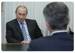 Prime Minister Vladimir Putin meeting with Astrakhan Governor Alexander Zhilkin|30 april, 2009|20:59