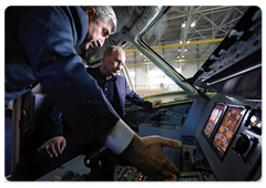 Prime Minister Vladimir Putin visiting the Yury Gagarin Komsomolsk-on-Amur Aircraft Production Association (KNAAPO)|11 may, 2009|12:16