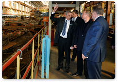 Prime Minister Vladimir Putin visited the Amur Shipbuilding Plant during his trip to Komsomolsk-on-Amur