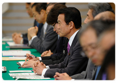 Japanese Prime Minister Taro Aso at Russian-Japanese talks|12 may, 2009|12:00