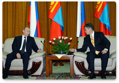 В.В.Путин встретился с Премьер-министром Монголии С.Баяром