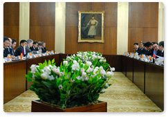 В.В.Путин принял участие в российско-монгольских переговорах