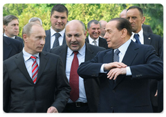 Prime Minister Vladimir Putin meeting with his Italian counterpart Silvio Berlusconi in Sochi|15 may, 2009|21:20