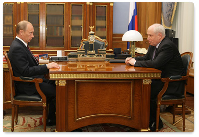 Prime Minister Vladimir Putin met with Sergei Lebedev, Executive Secretary of the Commonwealth of Independent States and Chairman of the CIS Executive Committee