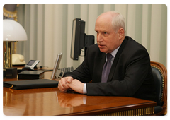 Sergei Lebedev, CIS Executive Secretary and Chairman of the CIS Executive Committee, meeting with Prime Minister Vladimir Putin|19 may, 2009|11:11