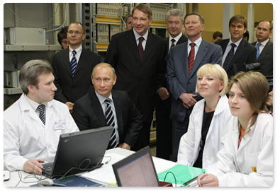 Prime Minister Vladimir Putin visits the Nikolai Dukhov Research Institute of Automation