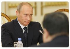 Vladimir Putin meeting with the President of the Republic of Kazakhstan, Nursultan Nazarbayev|21 may, 2009|12:58
