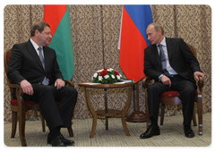 Prime Minister Vladimir Putin meeting with his Belarusian counterpart, Sergei Sidorsky, in Astana|22 may, 2009|13:55