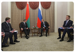 Prime Minister Vladimir Putin meeting with his Belarusian counterpart, Sergei Sidorsky, in Astana|22 may, 2009|13:55