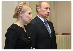 Prime Minister Vladimir Putin and the Prime Minister of Ukraine, Yulia Tymoshenko, gave statements to the press following their meeting in Astana