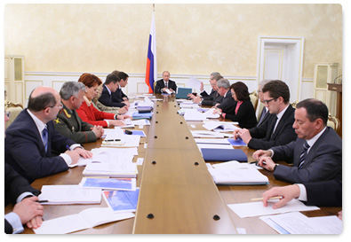 Prime Minister Vladimir Putin chaired a meeting on the national project for good and affordable housing