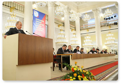 Prime Minister Vladimir Putin took part in the National Conference of the Chairmen of Primary Trade Union Organisations – Members of the Federation of Independent Trade Unions of Russia (FNPR)