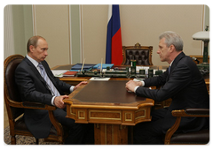 Prime Minister Vladimir Putin during a meeting with Minister of Education and Science Andrei Fursenko|4 may, 2009|10:59