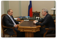 Prime Minister Vladimir Putin held a meeting with Minister of Education and Science Andrei Fursenko