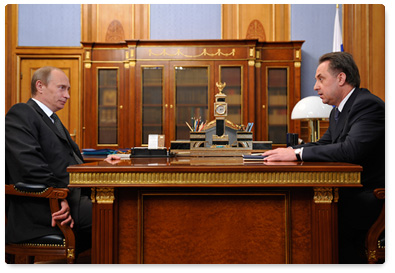 Prime Minister Putin held a working meeting with Minister of Sport, Tourism, and Youth Policy Vitaly Mutko