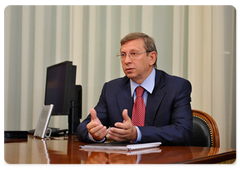 Chairman of the AFK Sistema Board of Directors  Vladimir Yevtushenkov meeting with Prime Minister Vladimir Putin|5 may, 2009|16:22