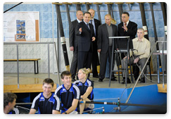 Prime Minister Vladimir Putin visited Moscow Olympic Reserve School No. 2