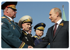 Prime Minister Vladimir Putin attended the Victory Day parade on Red Square celebrating the 64th anniversary of victory in the Second World War|9 may, 2009|13:16