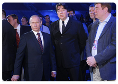 Prime Minister Vladimir Putin visited the Olimpysky Stadium to find out how the preparations for Eurovision-2009 are going|9 may, 2009|13:16