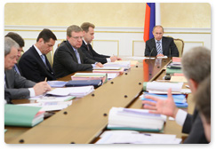 Prime Minister Vladimir Putin chaired a Government Presidium meeting