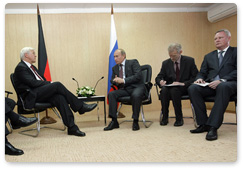 Prime Minister Vladimir Putin meet with German Vice Chancellor and Foreign Minister Frank-Walter Steinmeier