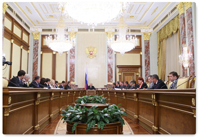 Prime Minister Vladimir Putin chaired a Government meeting