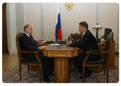 Prime Minister Vladimir Putin meeting with Gazprom CEO Alexei Miller|17 june, 2009|12:18