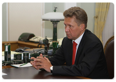 Gazprom CEO Alexei Miller during a meeting with Prime Minister Vladimir Putin|17 june, 2009|12:51