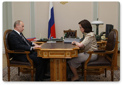 Prime Minister Vladimir Putin held a working meeting with Economic Development Minister Elvira Nabiullina