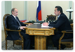 Prime Minister Vladimir Putin met with the Minister of Sports, Tourism, and Youth Policy, Vitaly Mutko