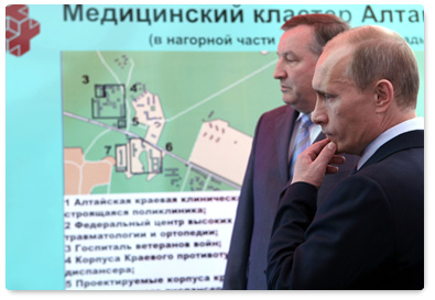 Prime Minister Vladimir Putin visited the medical facilities in the Altai Territory