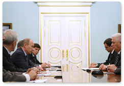 Prime Minister Vladimir Putin met with Moldovan President Vladimir Voronin