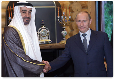 Prime Minister Vladimir Putin met with Mohammed bin Zayed Al Nahyan, the Crown Prince of Abu Dhabi