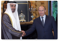 Prime Minister Vladimir Putin met with Mohammed bin Zayed Al Nahyan, the Crown Prince of Abu Dhabi