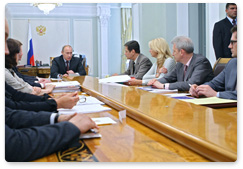 Prime Minister Vladimir Putin chaired a meeting on economic issues