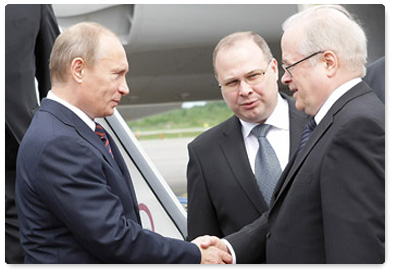 Prime Minister Vladimir Putin arrives in Finland on a working visit