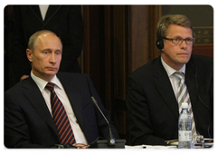 Prime Minister Vladimir Putin addressing representatives of the business community from Russia and Finland|2 june, 2009|18:48